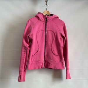 Lululemon Athletica Vibrant Pink zip up hoodie